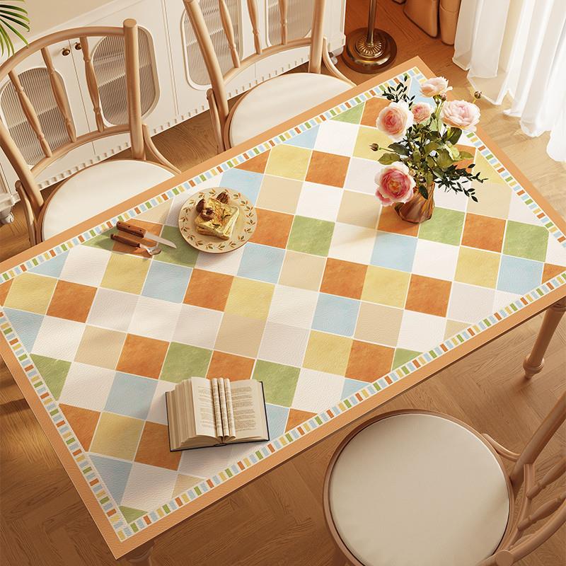 清新美式桌垫防水防油免洗餐桌桌布隔热防烫茶几桌布桌面保护垫子