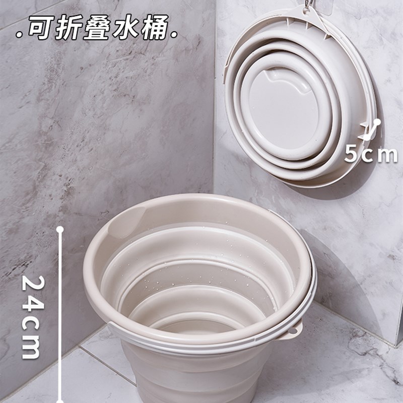 日本可折叠水桶便携式户外旅行垂钓小桶钓鱼桶洗车载用塑料伸缩桶