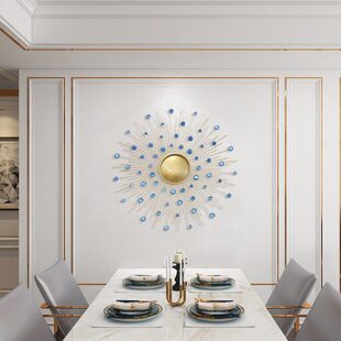 欧式铁艺太阳壁饰立体墙饰客厅玄关餐厅现代艺术挂饰壁挂