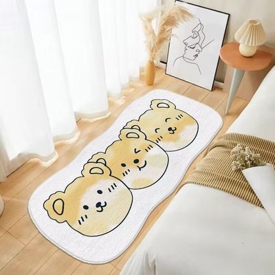 异形家居b地垫卧室床边简约轻奢大面积地垫仿羊绒卧室地毯床边地