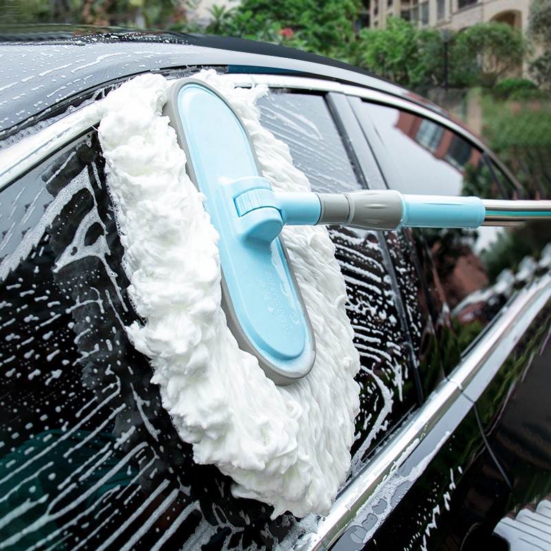 洗车拖把不伤车洗车工p具刷车刷子软毛长柄伸缩式擦车汽车专用神
