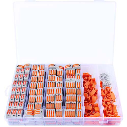 265pcs盒装PCT电线电缆快速连接器/2-5端口配扣子螺丝