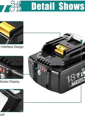 BL1860充电电池18V5000.6000mAh锂离子适用于牧田18v电池