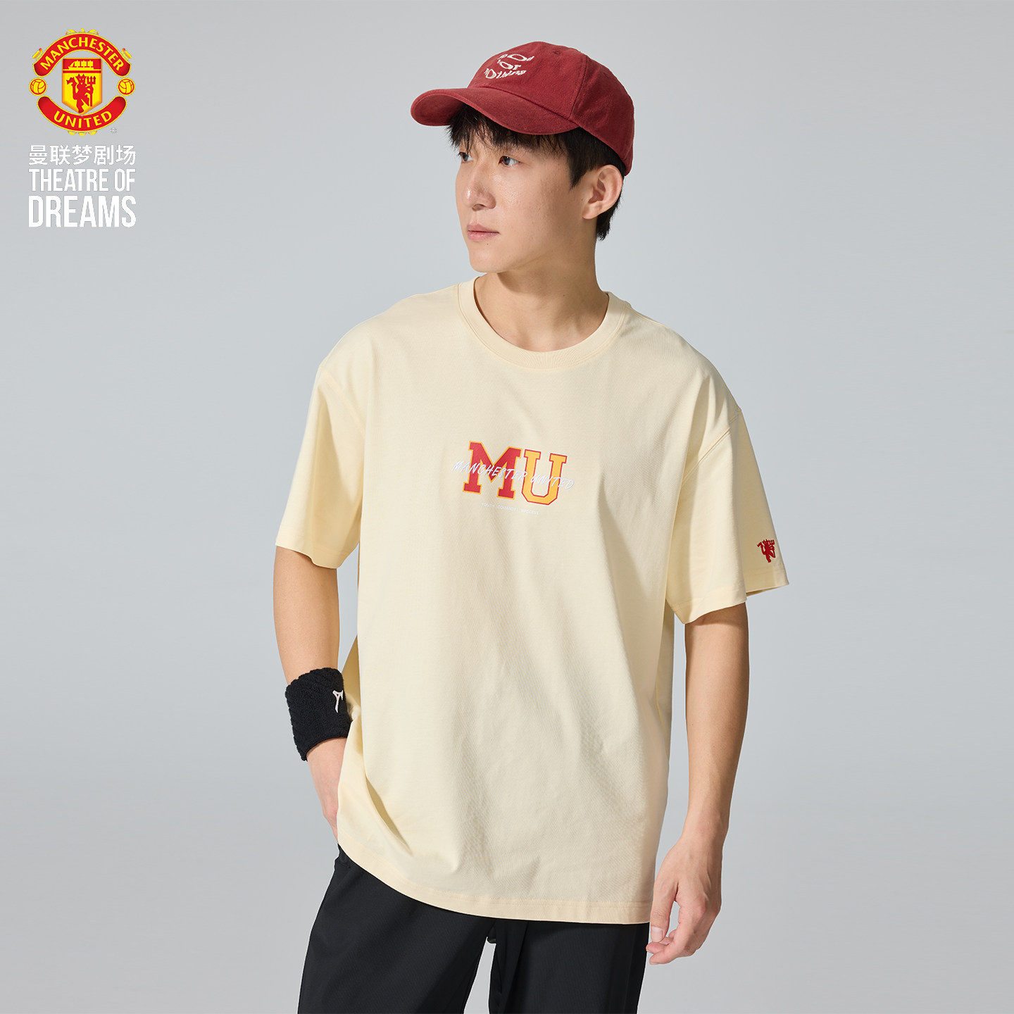 曼联梦剧场重工短袖MUFC曼联短袖T恤足球球迷 米色T恤,运动服/休闲服装,运动T恤,淘宝优惠券,粉丝福利购,淘宝优惠卷