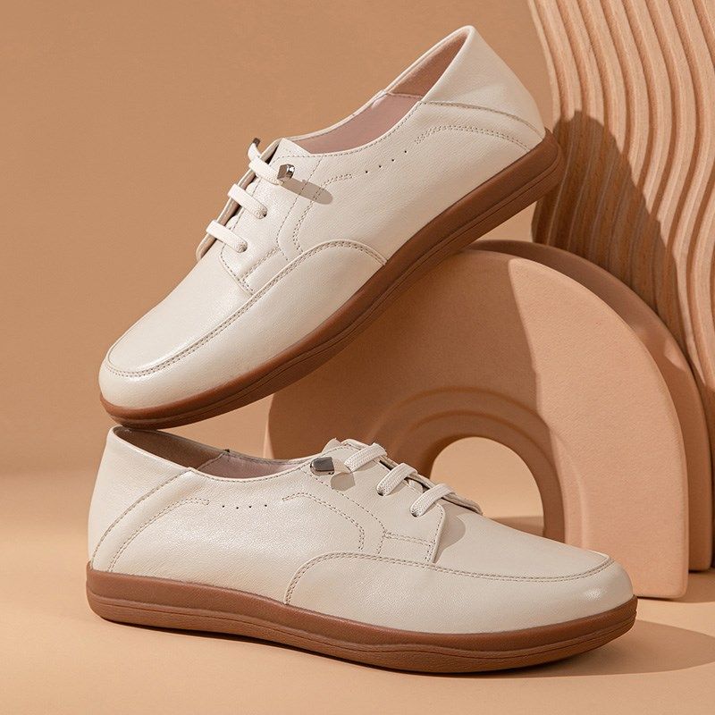 41码42中年妈妈运动旅游小白鞋女牛筋平底轻便休闲真皮软底单皮鞋,女鞋,深口单鞋,淘宝优惠券,粉丝福利购,淘宝优惠卷
