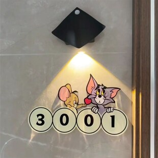 猫和老鼠入户门牌可爱卡通家用装饰创意号码牌可定制亚克力指示牌