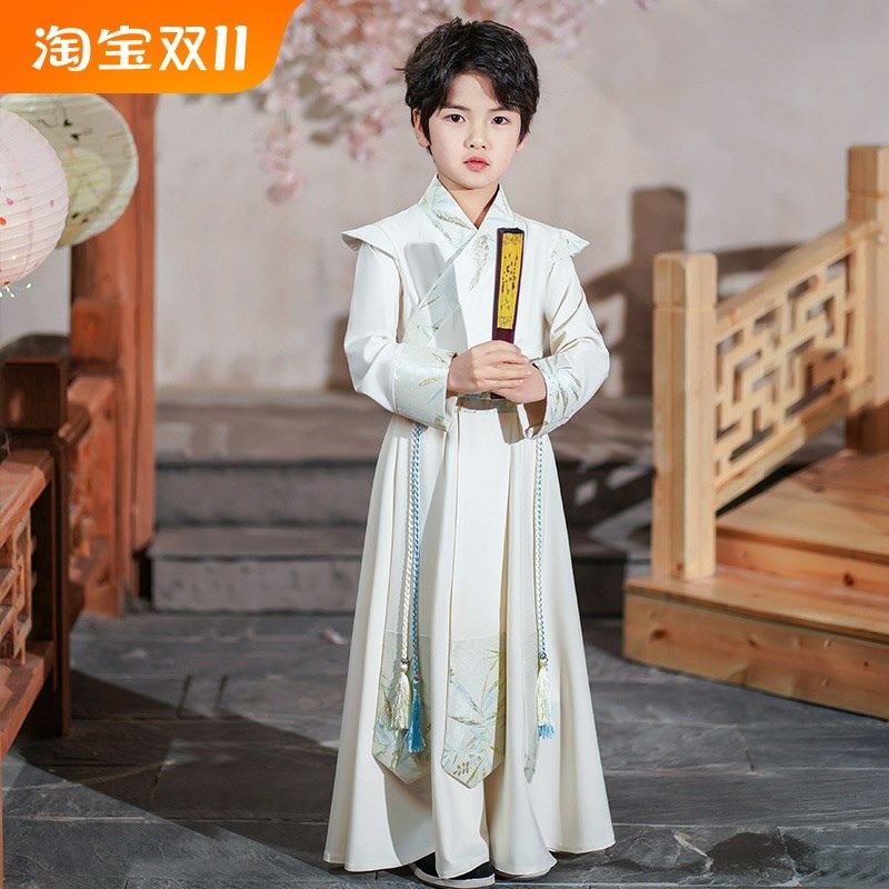 校后埔2024春秋新款汉服男童古装小男孩中国风侠客少爷唐装儿童服