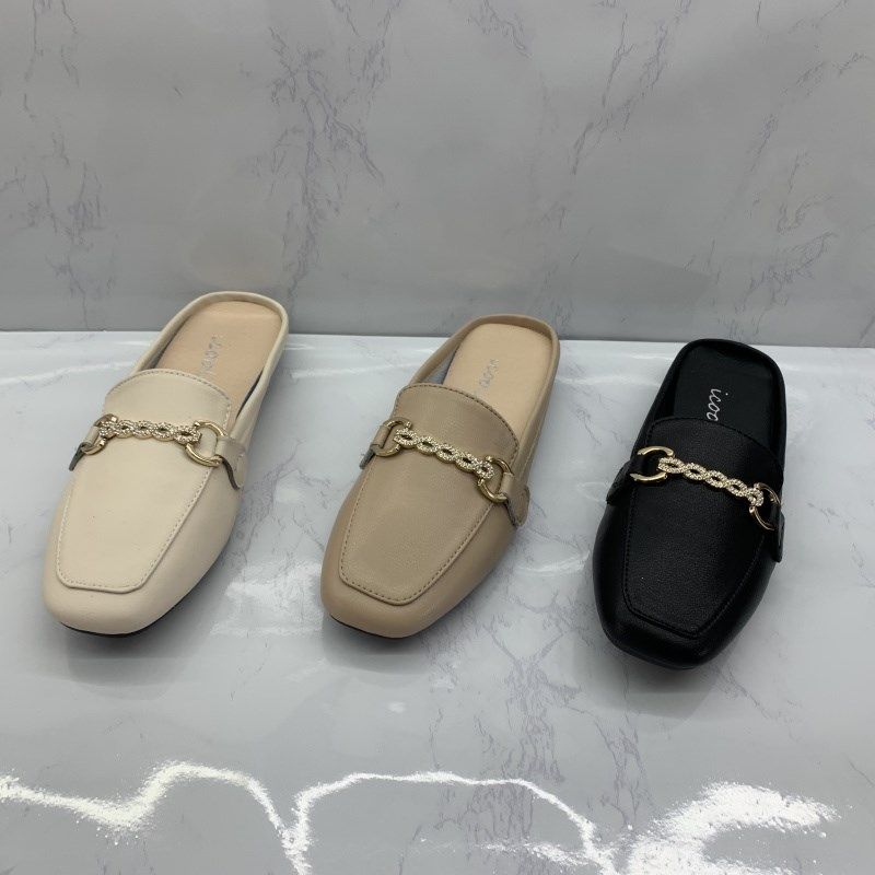 2025春季新款断码处理拖鞋舒适女鞋包头鞋半拖软面牛皮平底鞋套脚,女鞋,包头拖,淘宝优惠券,粉丝福利购,淘宝优惠卷