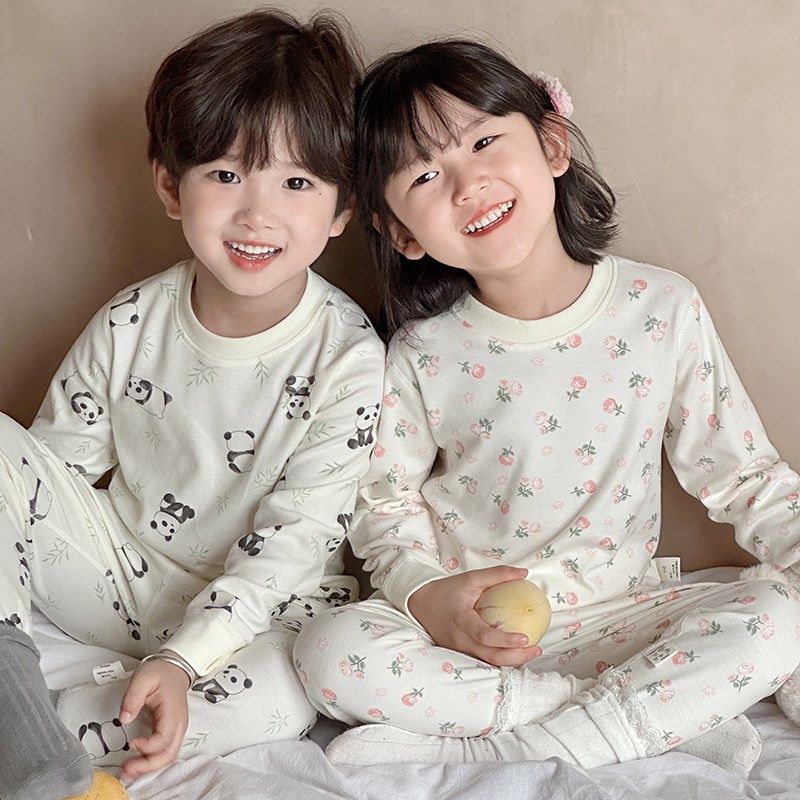 儿童秋季睡衣男女童内衣纯棉套装春宝宝秋衣秋裤全棉打底衫家居服