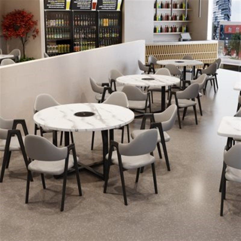 火锅店圆桌电磁炉一体烧烤串串香饭店包厢圆形桌子商用桌椅组合,住宅家具,板木餐桌,淘宝优惠券,粉丝福利购,淘宝优惠卷