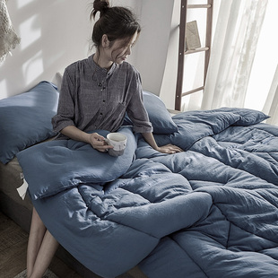 冬季保暖亲肤水洗棉冬被棉被子单人学生宿舍春秋被子1.8m双人被芯