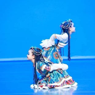 儿童 服装 新款 少数民族舞蹈服藏族舞蹈服蒙古族演出服水袖