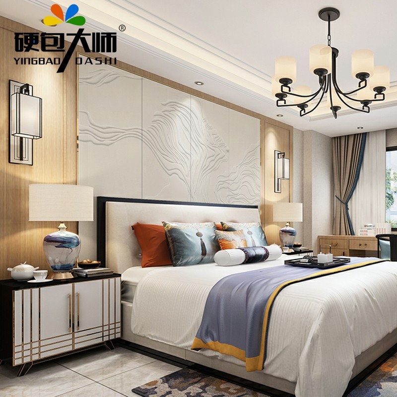 客厅浮雕硬包背景墙简约现代卧室皮雕背景墙新中式割雕背景墙软包,家装主材,背景墙软包,淘宝优惠券,粉丝福利购,淘宝优惠卷