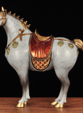 彩铜马到成功摆件生肖马招财铜马一马当先家居客厅酒柜玄关装饰品