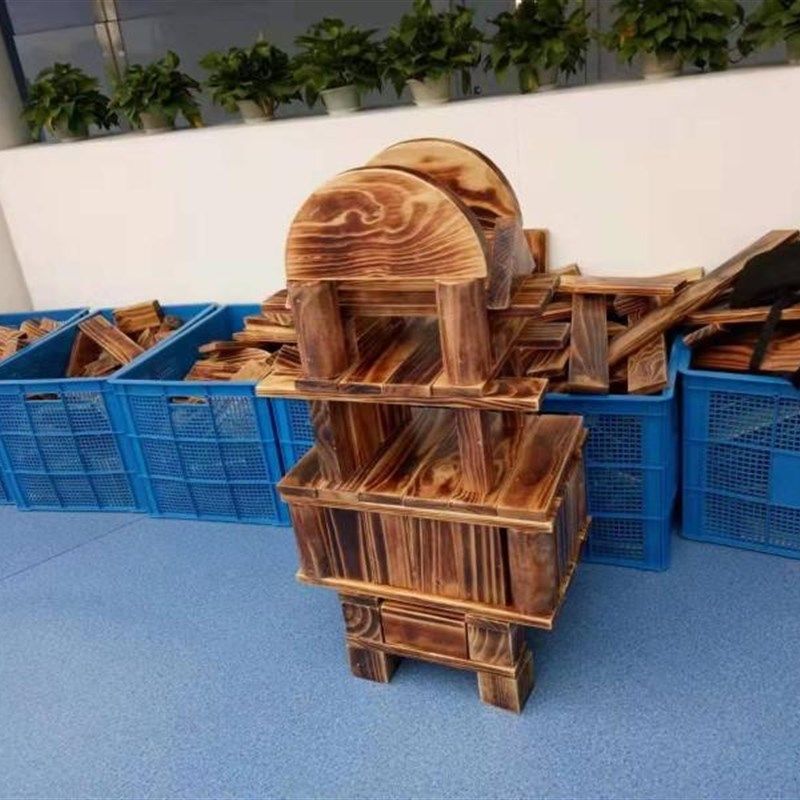 超大块幼教积木原木幼儿园建构区户外碳化积木实木木质积木玩具,玩具/童车/益智/积木/模型,普通塑料积木,淘宝优惠券,粉丝福利购,淘宝优惠卷