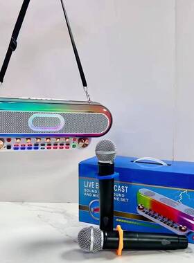 SY12英文声卡音响一体机家庭k歌直播唱歌户外娱乐专业设备