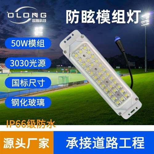 新款led路灯模组光源隧道灯户外玉兰灯庭院灯50W模组防眩投光灯