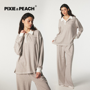 芘卡熙百搭休闲款可外穿家居服女士条纹宽松舒适软糯睡衣2026新款