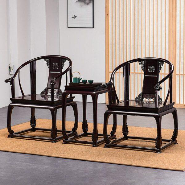 赞比亚血檀家具皇宫椅三件套新中式全实木圈椅非洲小叶紫檀太师椅,住宅家具,圈椅,淘宝优惠券,粉丝福利购,淘宝优惠卷