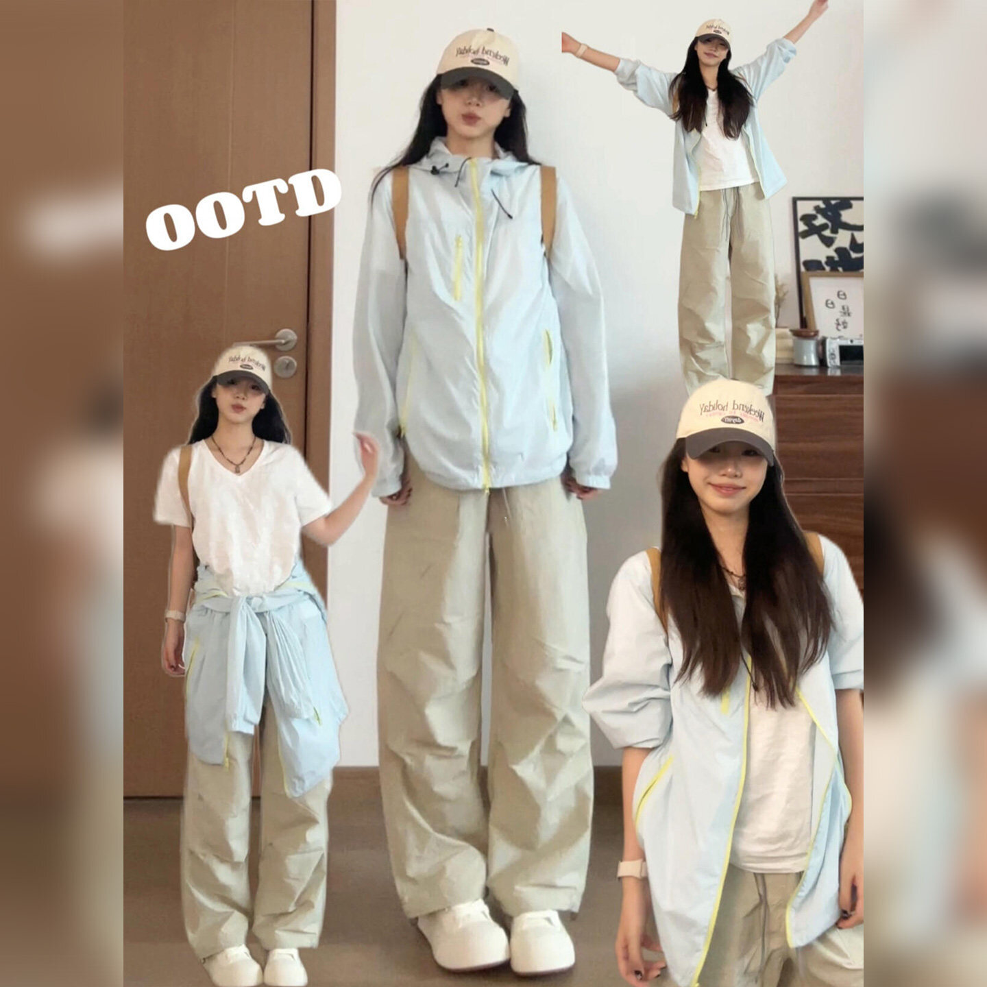 山系防晒衣女款春夏季薄款冲锋衣外套2026新款多巴胺运动爬山穿搭图片
