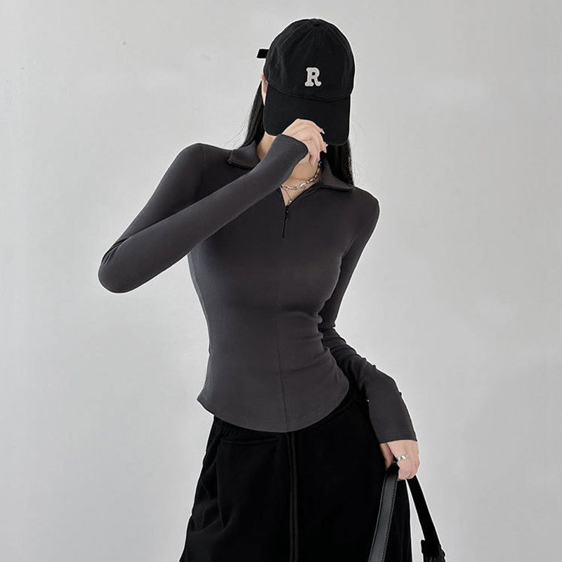 甜酷辣妹风欧美纯欲弹力