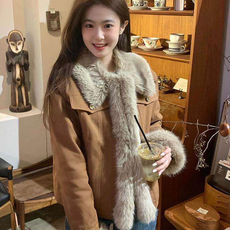 毛茸茸外套女冬季时尚韩
