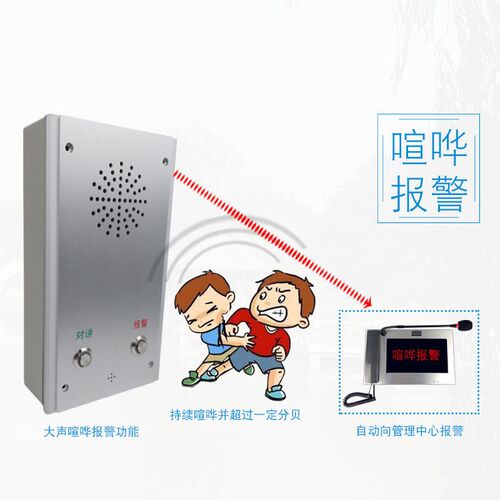 IP网络智能校园防欺凌AI语音报警对讲系统学校自动识别关键词报警