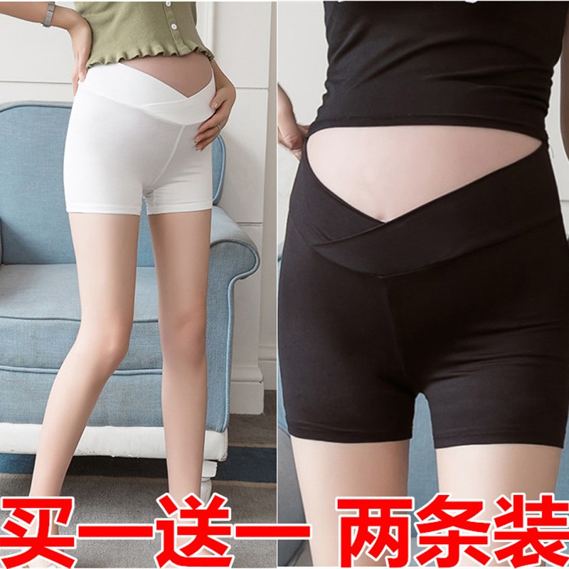 孕妇打底裤夏季薄款低腰安全裤怀孕期短裤防走光裤子孕妇装夏装图片