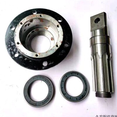 龙舟旋耕机配件侧传动链轮连接轴长度265MM轴承座6212打田机轴座