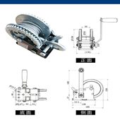 绞车重型 特卖 用拖车绞盘手摇绞盘2000磅绞盘双向自锁式 1吨便携