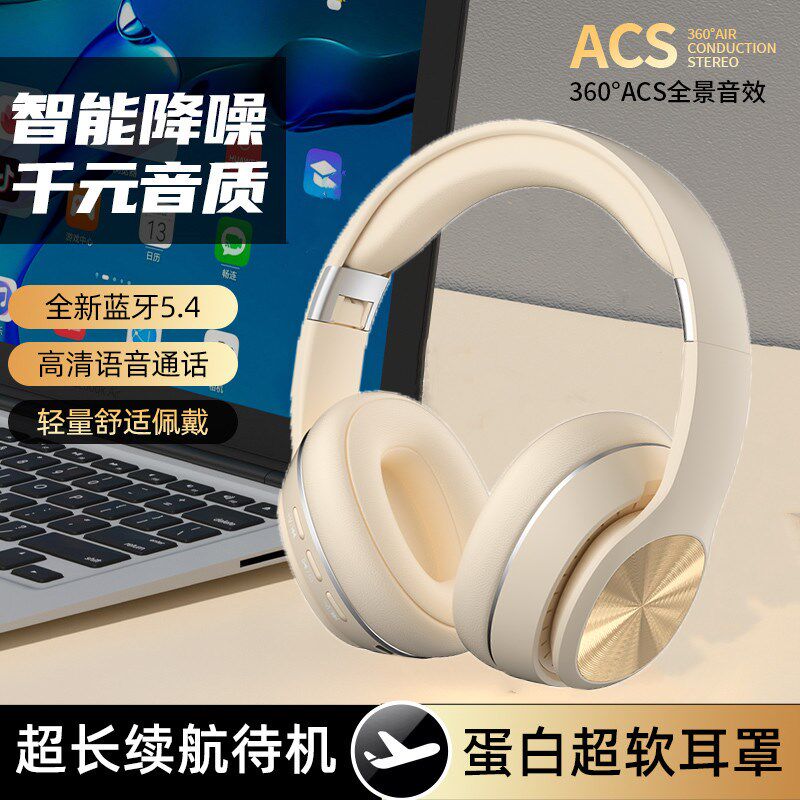 蓝牙耳机头戴式无线降噪电竞游戏运动跑步长续航电脑手机通用耳麦