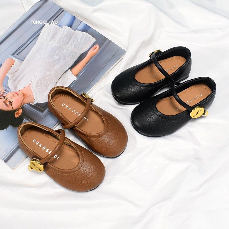 儿童鞋2024韩系四季浅口鞋女童皮面方口单鞋软底防滑跳舞公主鞋潮,童鞋/婴儿鞋/亲子鞋,皮鞋,淘宝优惠券,粉丝福利购,淘宝优惠卷