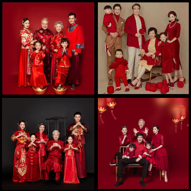 全家福摄影服装儿童摄影亲子服装中国红影楼服饰一家六口拍照服装,童装/婴儿装/亲子装,亲子装/亲子时装,淘宝优惠券,粉丝福利购,淘宝优惠卷