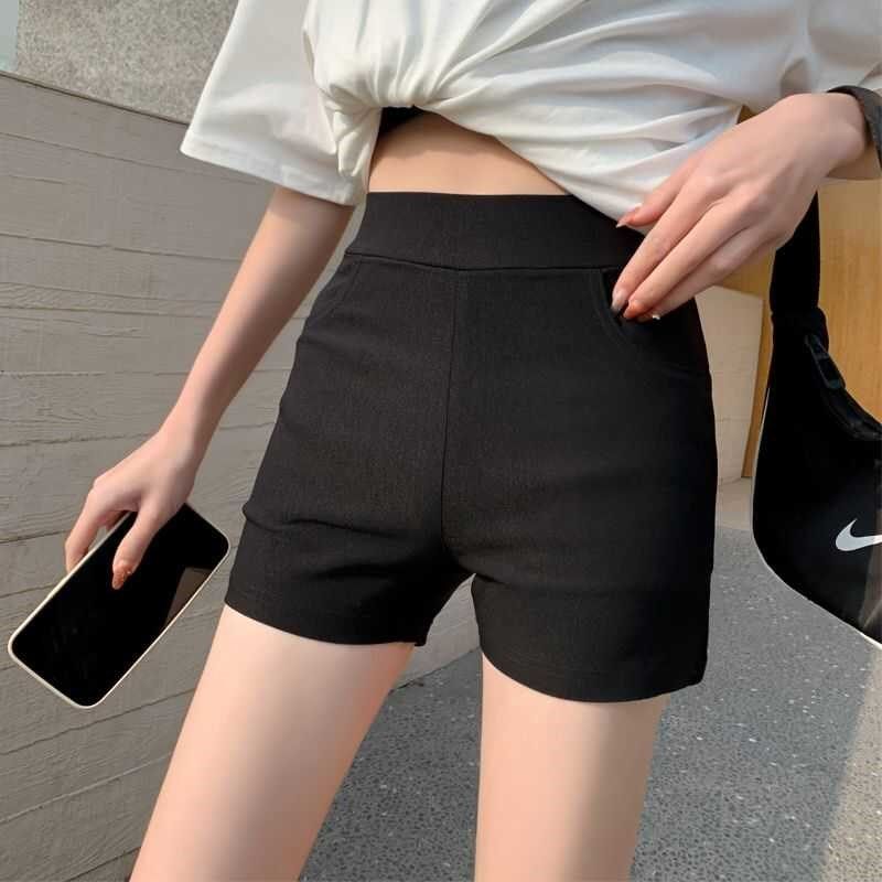 黑色打底短裤子女夏季2024新款外穿高腰紧身弹力防走光安全裤热裤,女装/女士精品,打底裤,淘宝优惠券,粉丝福利购,淘宝优惠卷