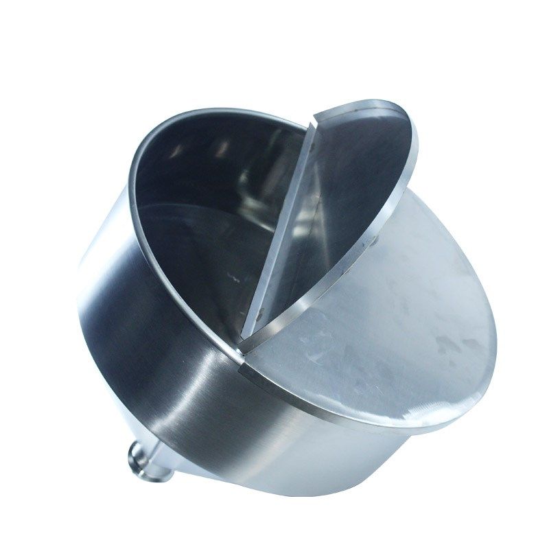 30L料斗加翻盖盖子304内外抛光灌装机料斗64mm卡盘,带进料