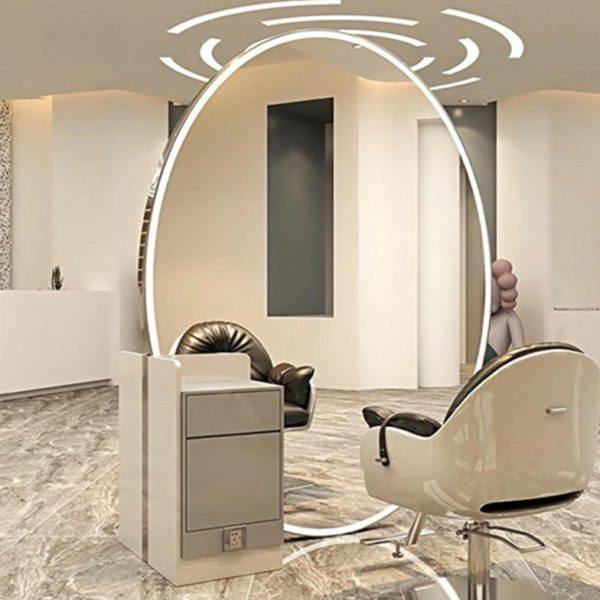 网红美发店发廊镜台理发店镜子双面镜影楼美容化妆桌台式镜子带灯,商业/办公家具,理发镜台,淘宝优惠券,粉丝福利购,淘宝优惠卷