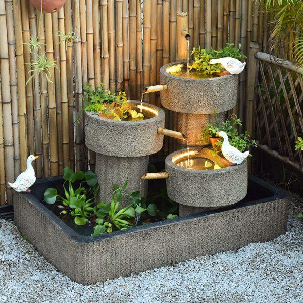 新中式入户花园景观装饰品庭院流水摆件阳台鱼池造景假山喷泉水池,家居饰品,户外/庭院摆件,淘宝优惠券,粉丝福利购,淘宝优惠卷