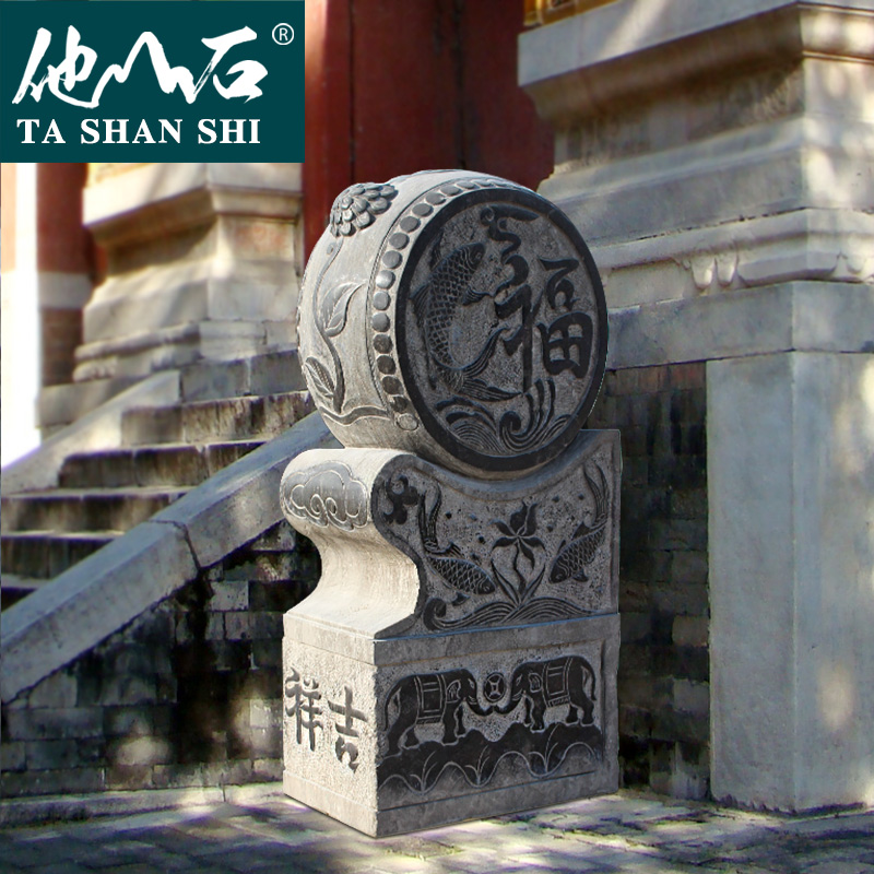石雕门墩抱鼓石石头门墩石A墩子定制仿古抱鼓石门墩定制