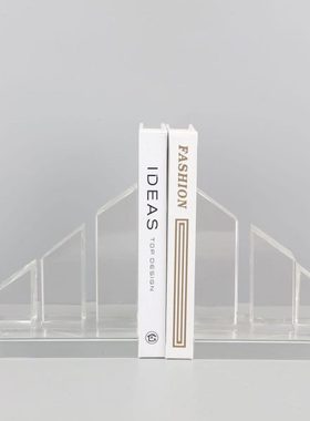 北欧创意水晶书挡样板房售楼部卧室厨房客厅餐厅桌面玄关饰品摆件