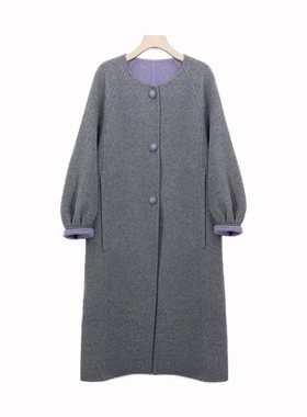 【甜甜粉丝专享】气质设计师慵懒风大衣秋冬加厚毛呢外套885026