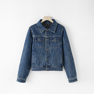 【粉红粉丝专享】宽松型短款单排扣直下摆女保暖短外套修身25151