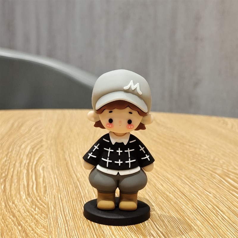 可爱学院a风桌面人偶小摆件治愈系办公室装饰卡通女生立体玩偶公