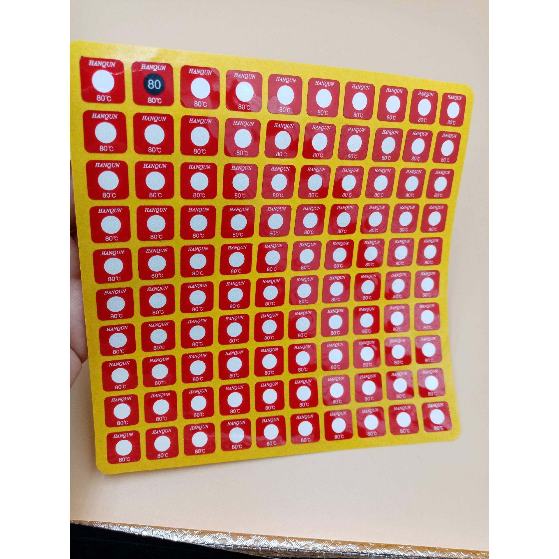 不可逆测温贴片HTDS1-80铁路专用变色测温贴示温片温度标签测温纸