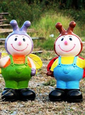 户外花园庭院卡通动物蜜蜂树脂工艺品摆件公园幼儿园游乐园装饰品