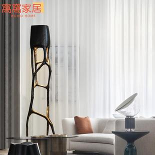 北欧现代树杈摆件雕塑树脂落地灯售楼部客厅树枝艺术装饰酒店民宿