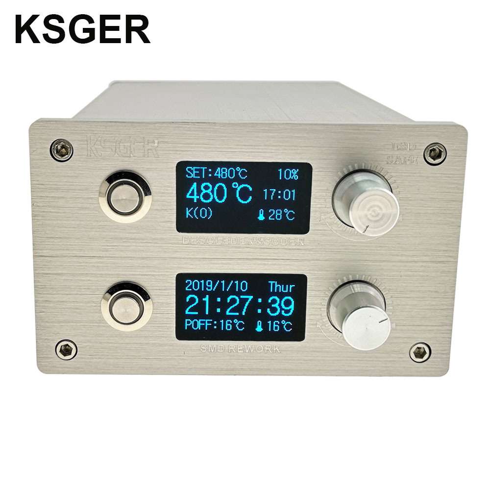 KSGER二合一白菜白光T12热风枪焊台电烙铁维修工具电焊台休眠焊接