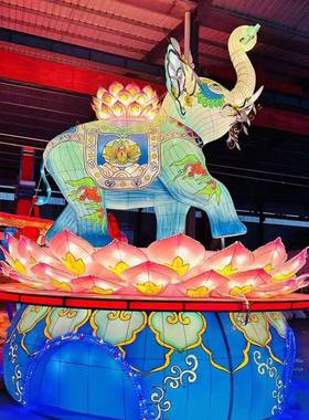大型蛇年发光造型动物造型花灯展会灯会灯笼春节元宵节彩灯花灯