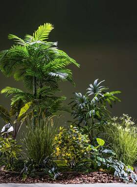 大型仿真绿植造景仿生植物组合景观室内假树落地摆件盆栽橱窗装饰