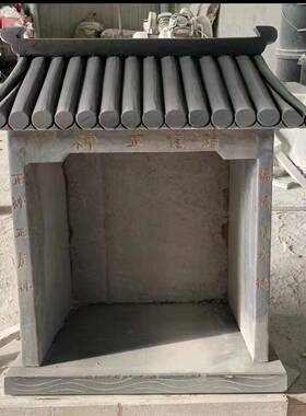 土地庙户外小庙石雕土地公土地婆石头社公社母土地庙