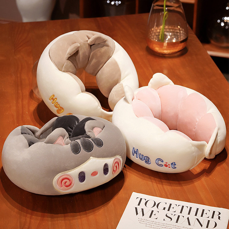 抱抱猫 u型枕护颈枕成人脖枕小学生便携枕头旅游车用颈部靠枕卡通,床上用品,U型枕/便携枕,淘宝优惠券,粉丝福利购,淘宝优惠卷